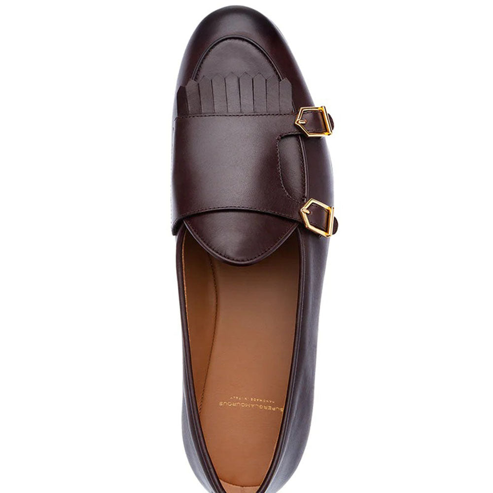 Superglamourous Tangerine 7.1 Nappa Belgian Loafers Cocoa