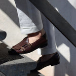 Superglamourous Tangerine 7.1 Nappa Belgian Loafers Cocoa