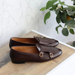 Superglamourous Tangerine 7.1 Nappa Belgian Loafers Cocoa