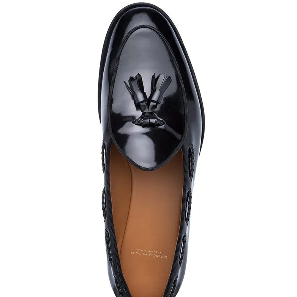 Superglamourous Tangerine 8 Brushed Belgian Loafers Black