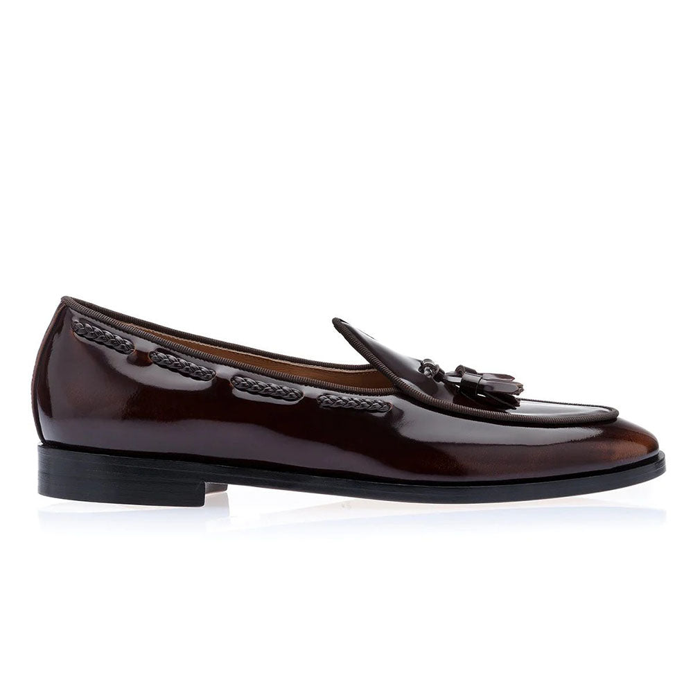 Superglamourous Tangerine 8 Brushed Belgian Loafers Cocoa