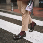Superglamourous Tangerine 8 Brushed Belgian Loafers Cocoa