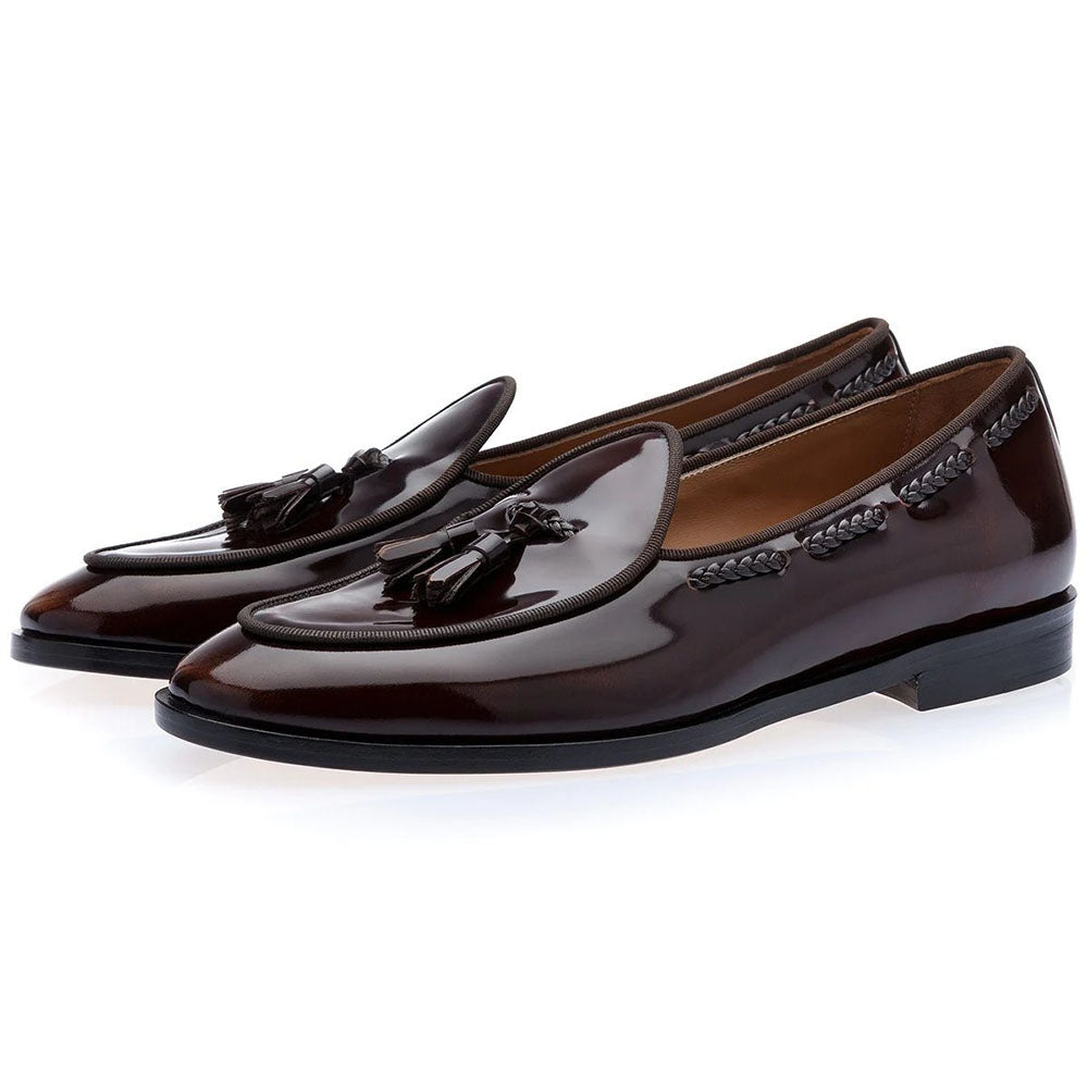 Superglamorous Tangerine 8 Brushed Belgian Loafers Cocoa