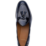 Superglamourous Tangerine 8 Brushed Belgian Loafers Navy