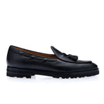 Superglamourous Tangerine 8-T Deer Belgian Loafers Black