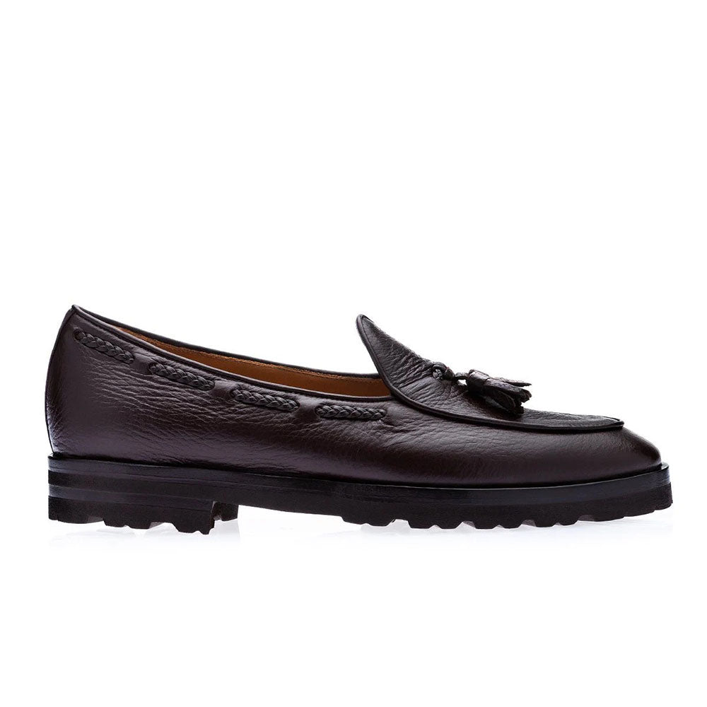 Superglamourous Tangerine 8-T Deer Belgian Loafers Cocoa