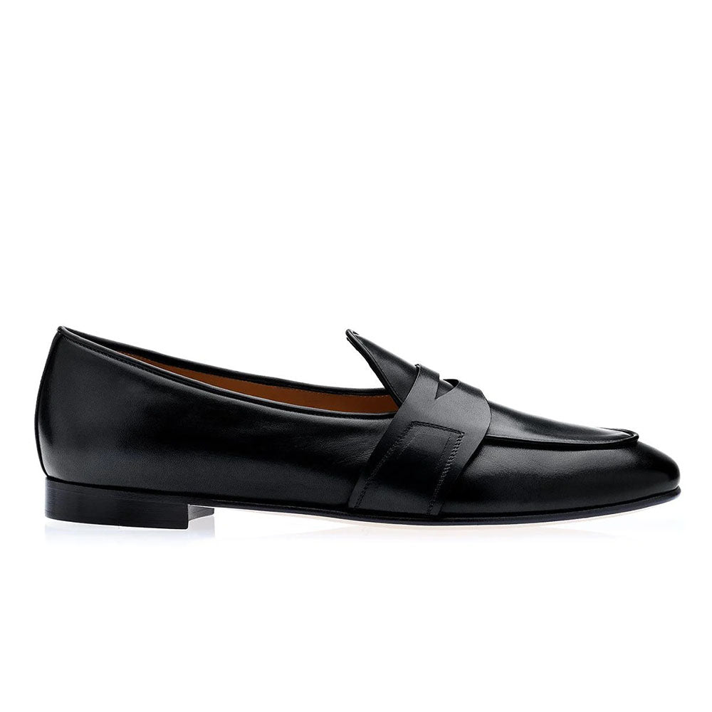 Superglamourous Tangerine 9 Toledo Belgian Loafers Black