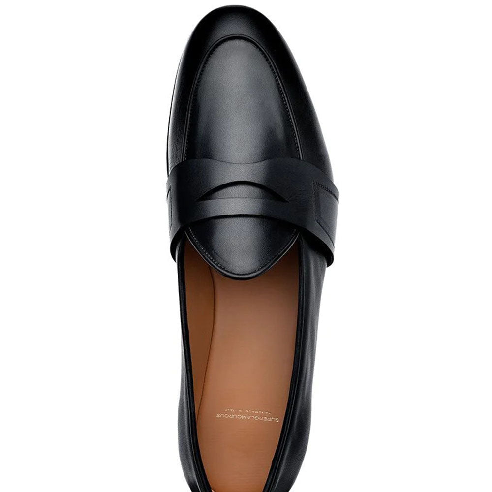 Superglamourous Tangerine 9 Toledo Belgian Loafers Black