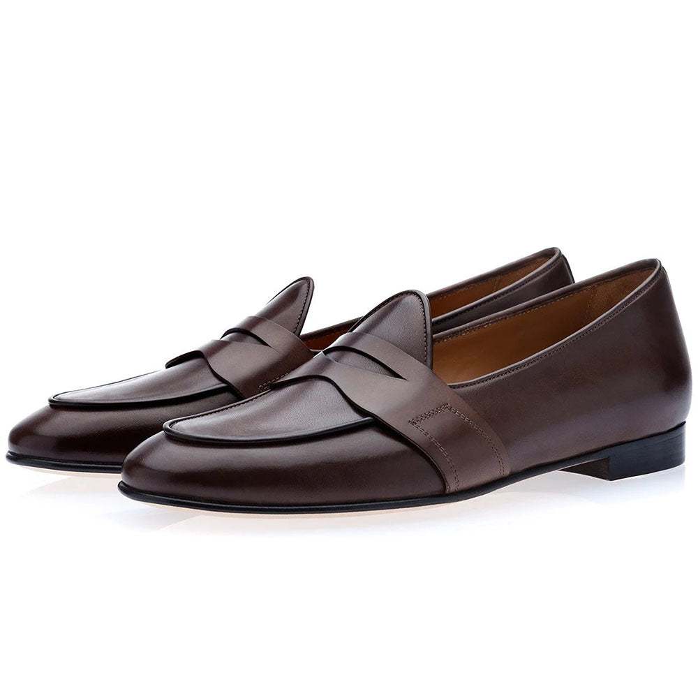 Superglamorous Tangerine 9 Toledo Belgian Loafers Cocoa