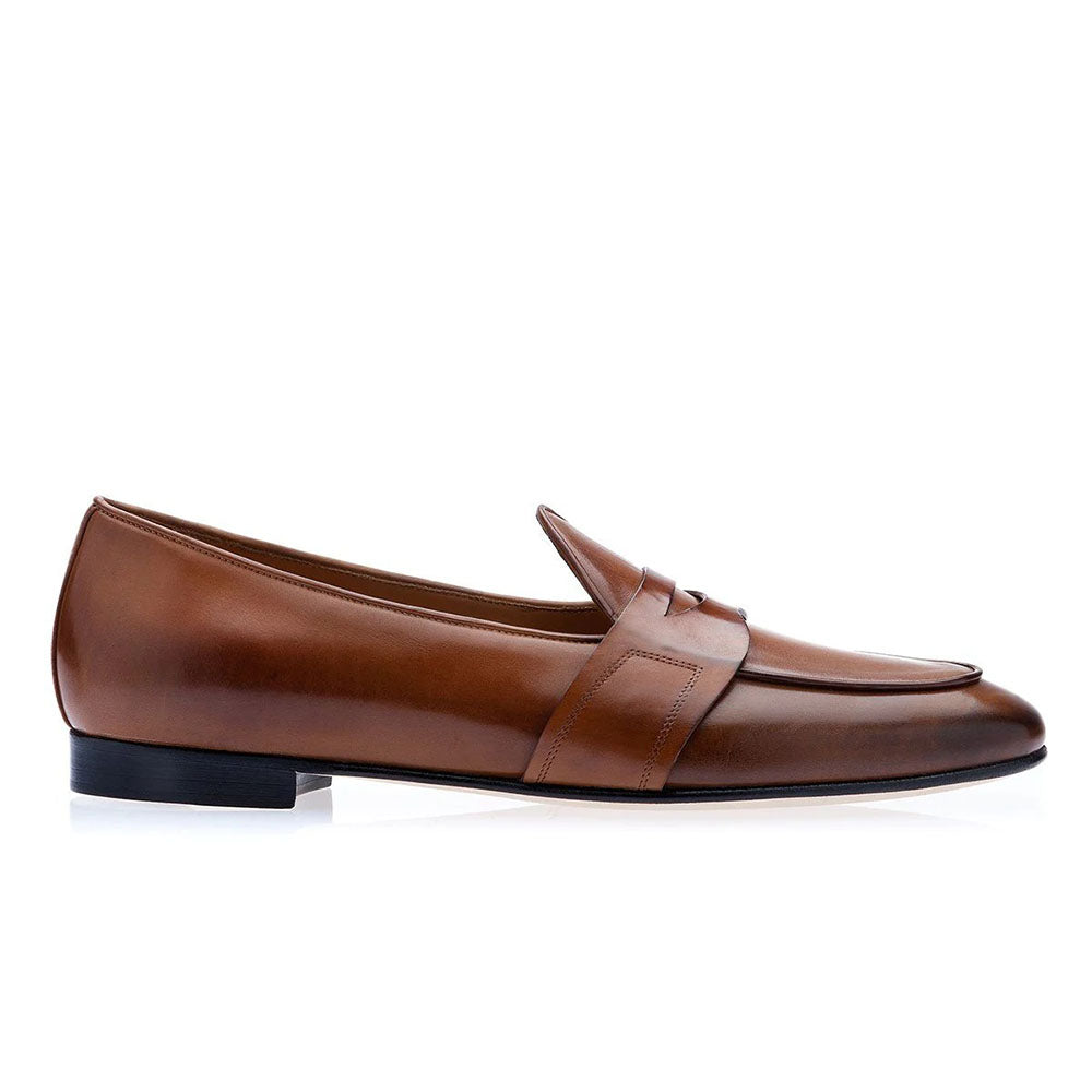 Superglamourous Tangerine 9 Toledo Belgian Loafers Tobacco