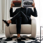 Superglamourous Venetia Velour Slippers Black