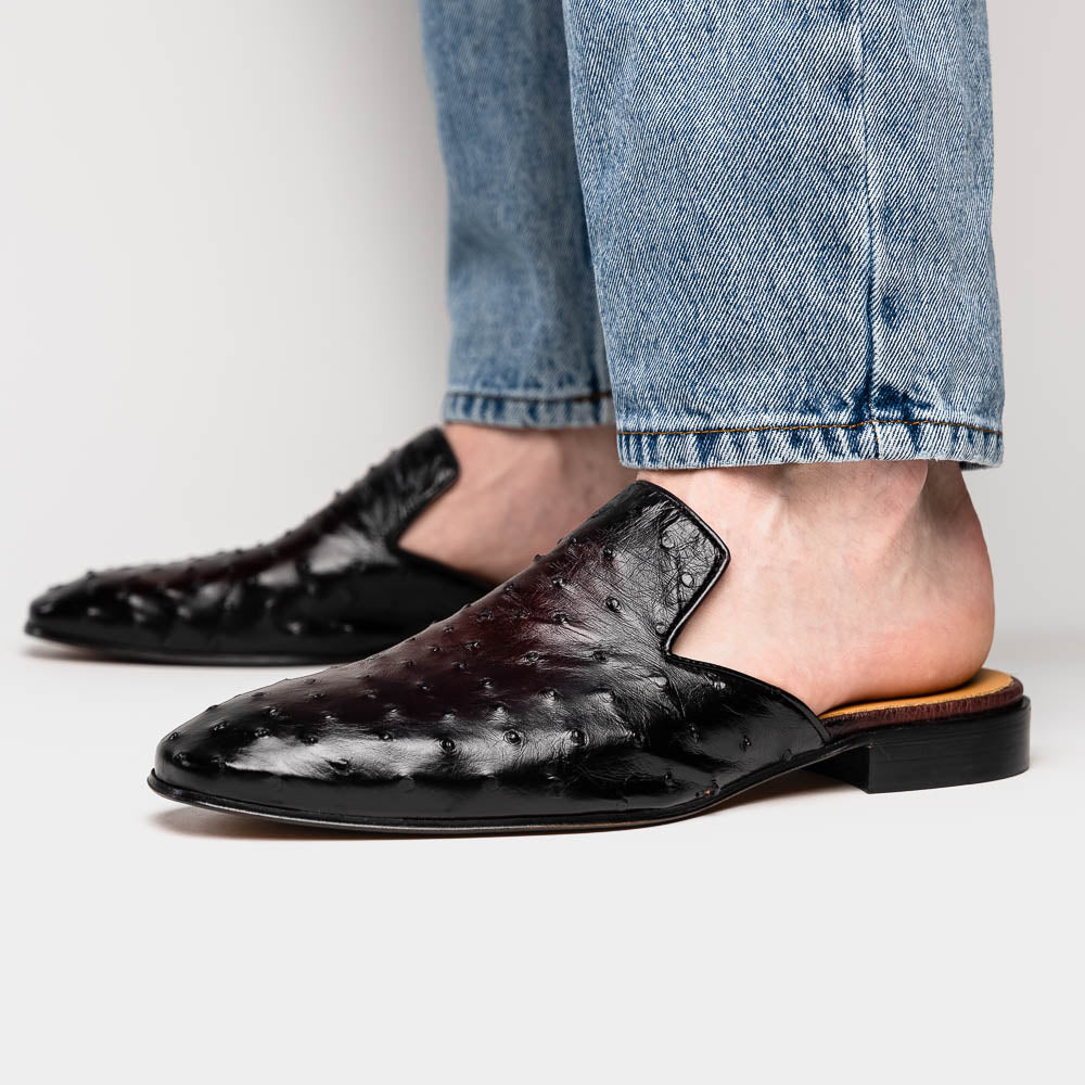 Mezlan Ostrich Mule Dark Burgundy (EXCLUSIVE) (SX4919-S)