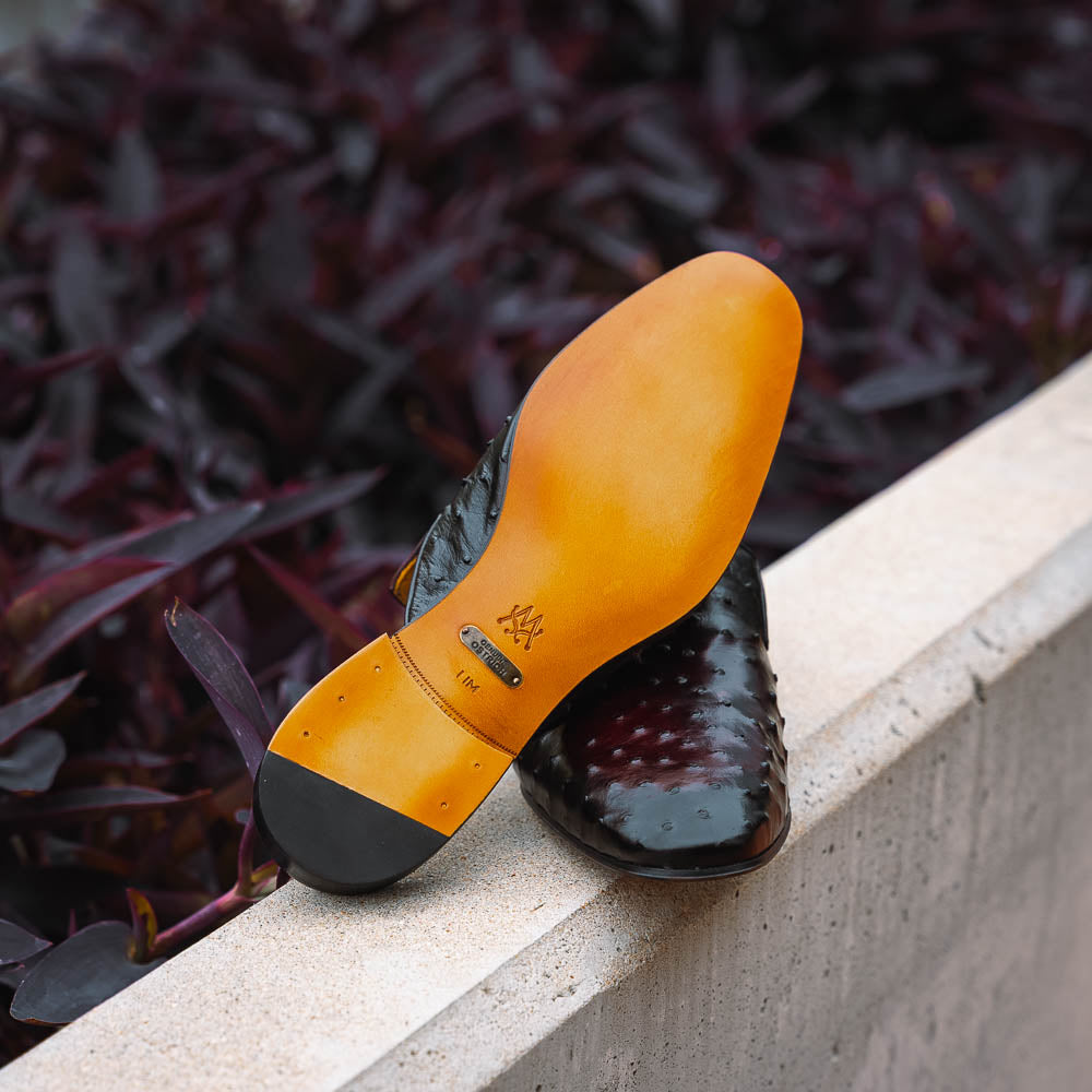 Mezlan Ostrich Mule Dark Burgundy (EXCLUSIVE) (SX4919-S)
