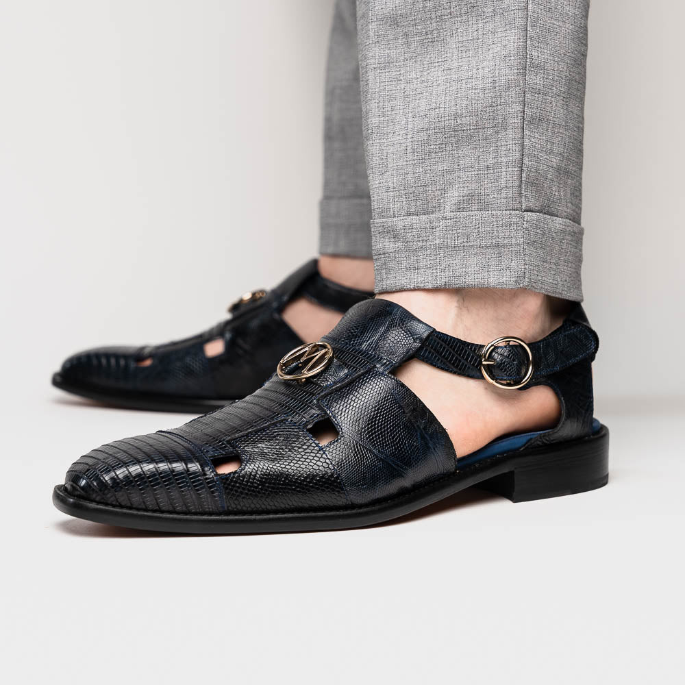 Mezlan Lizard Sandals Navy (EXCLUSIVE) (SX4920L)