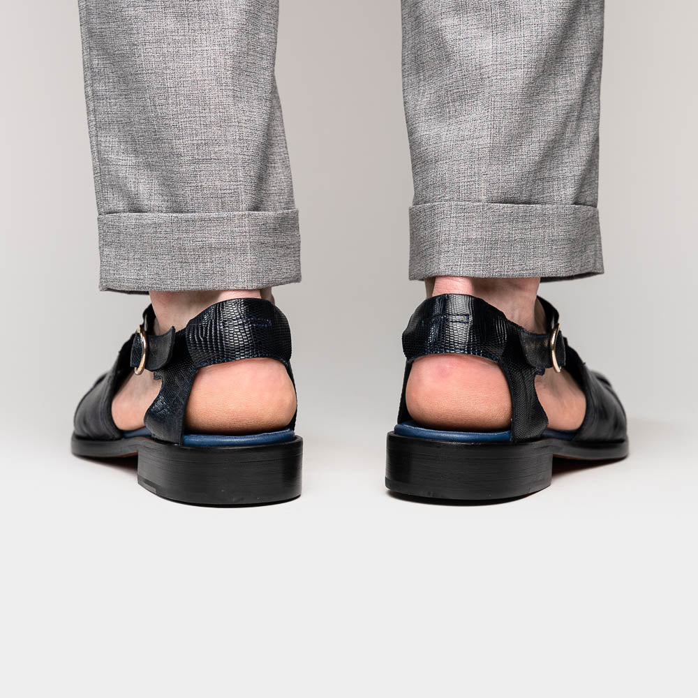 Mezlan Lizard Sandals Navy (EXCLUSIVE) (SX4920L)