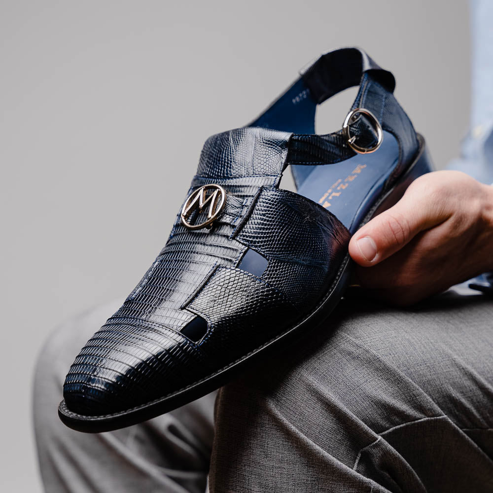 Mezlan Lizard Sandals Navy (EXCLUSIVE) (SX4920L)