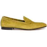 Zelli Tasca Suede Penny Loafers Mustard