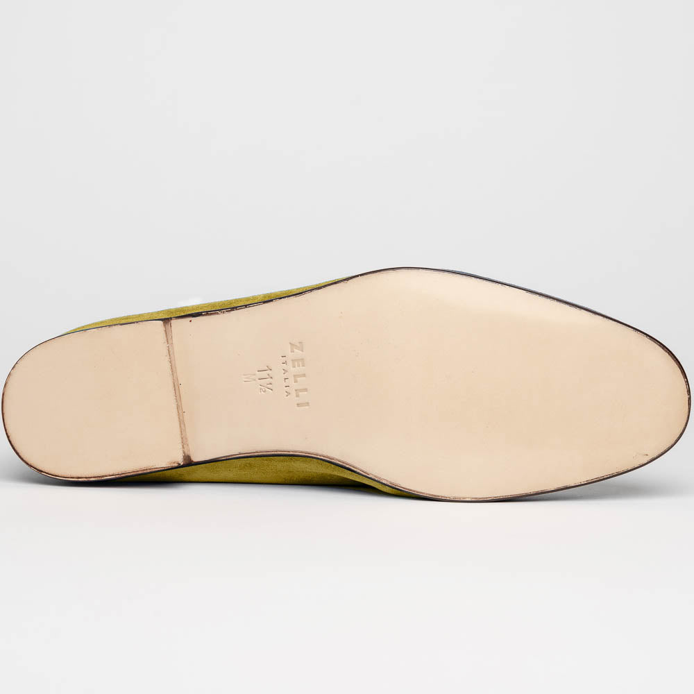 Zelli Tasca Suede Penny Loafers Mustard (16-100-MUS)