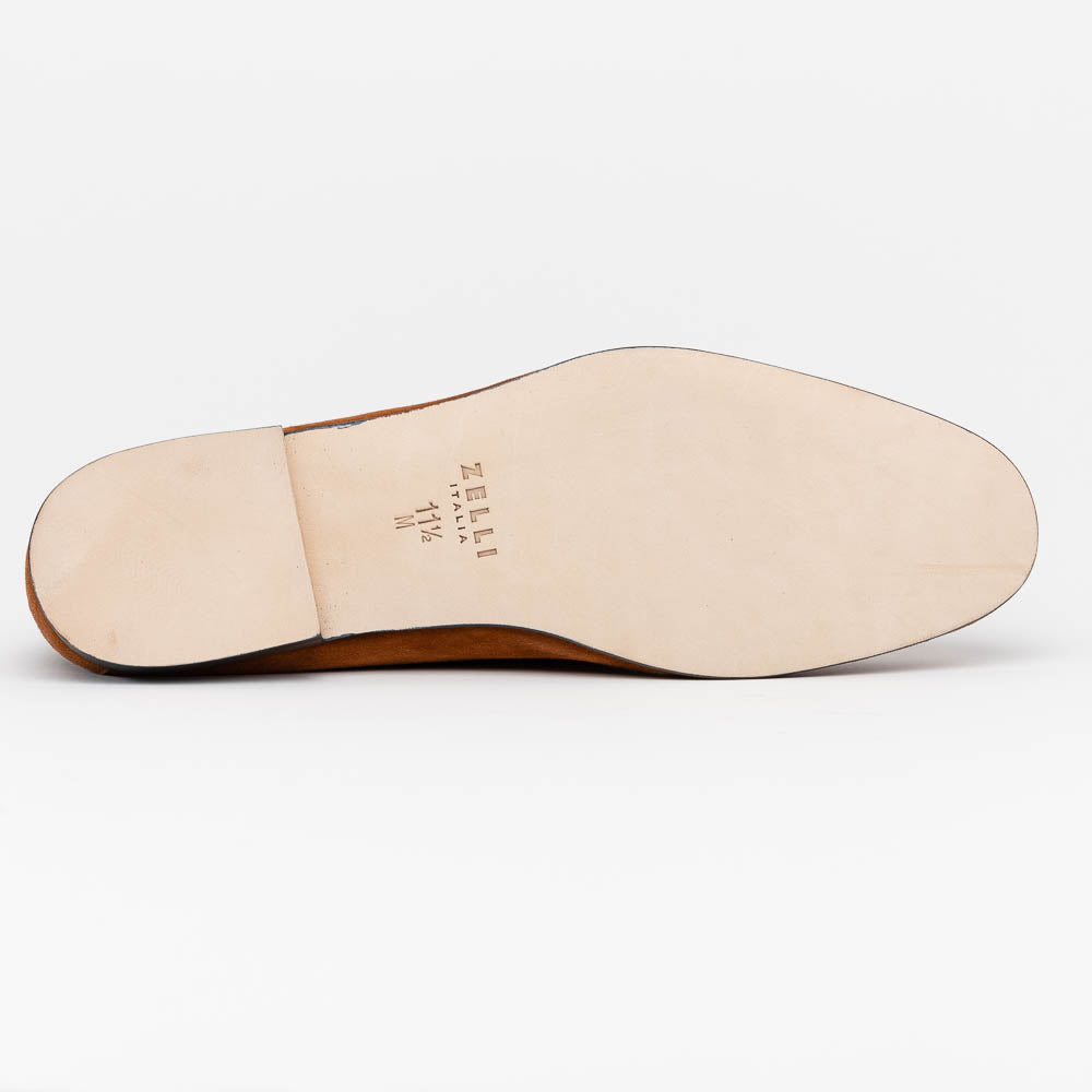 Zelli Tasca Suede Penny Loafers Cognac (16-100-CGN)