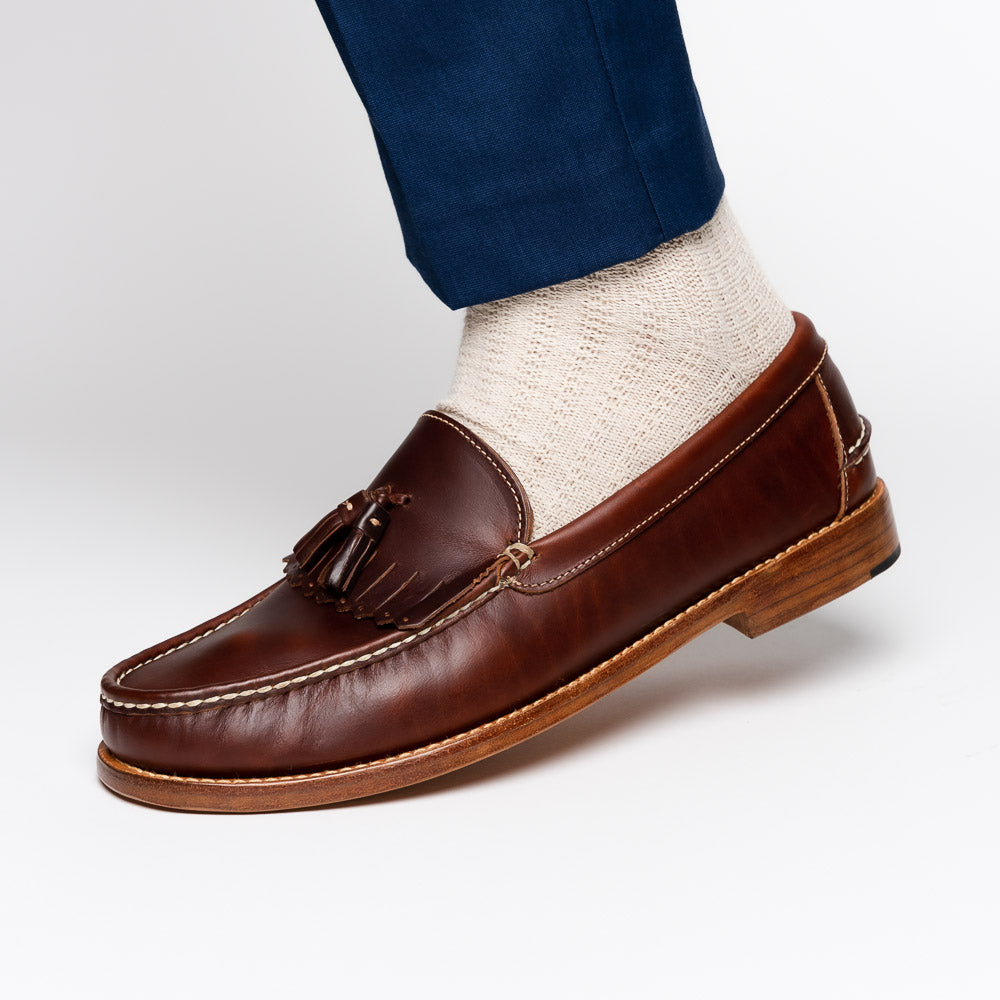 Handsewn Shoe Co. Tassel Kilt Loafer Dark Brown