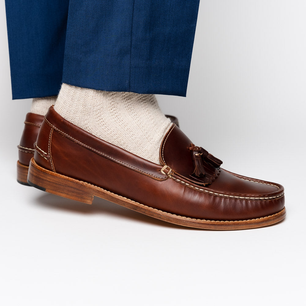 Handsewn Shoe Co. Tassel Kilt Loafer Dark Brown