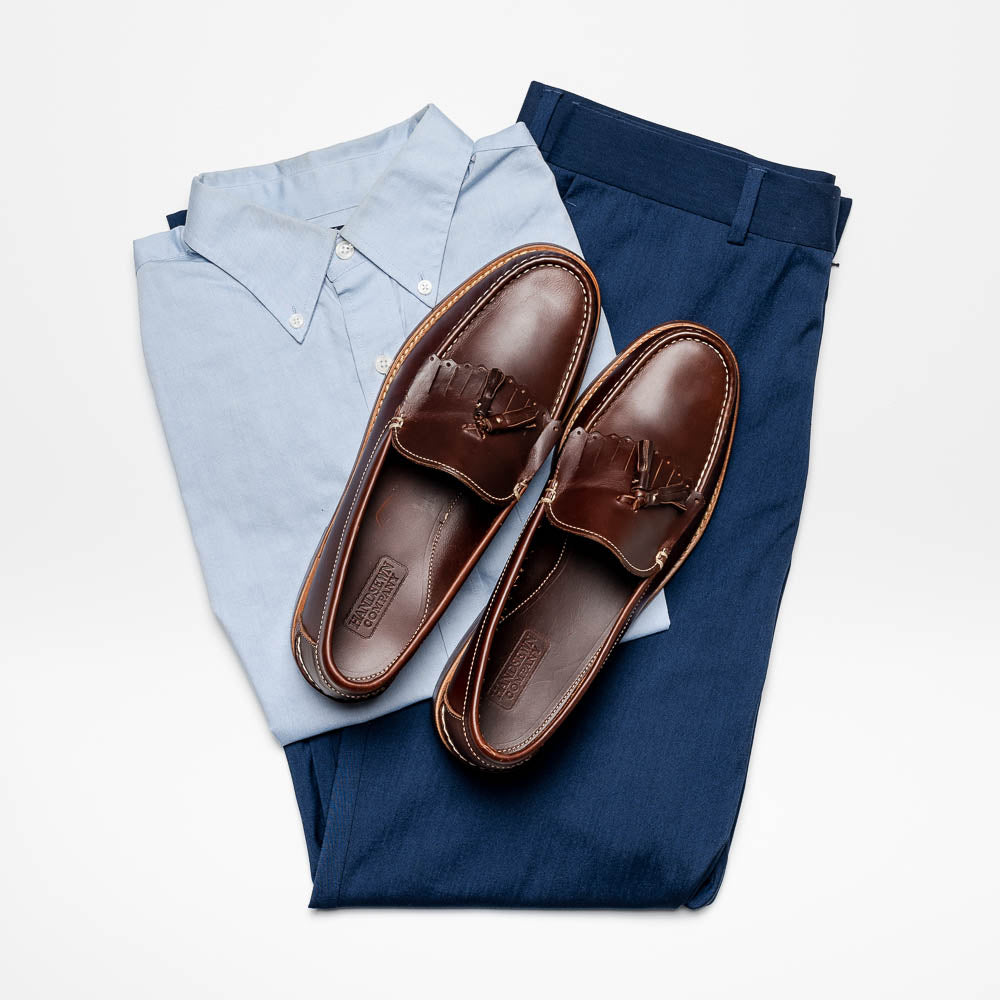 Handsewn Shoe Co. Tassel Kilt Loafer Dark Brown