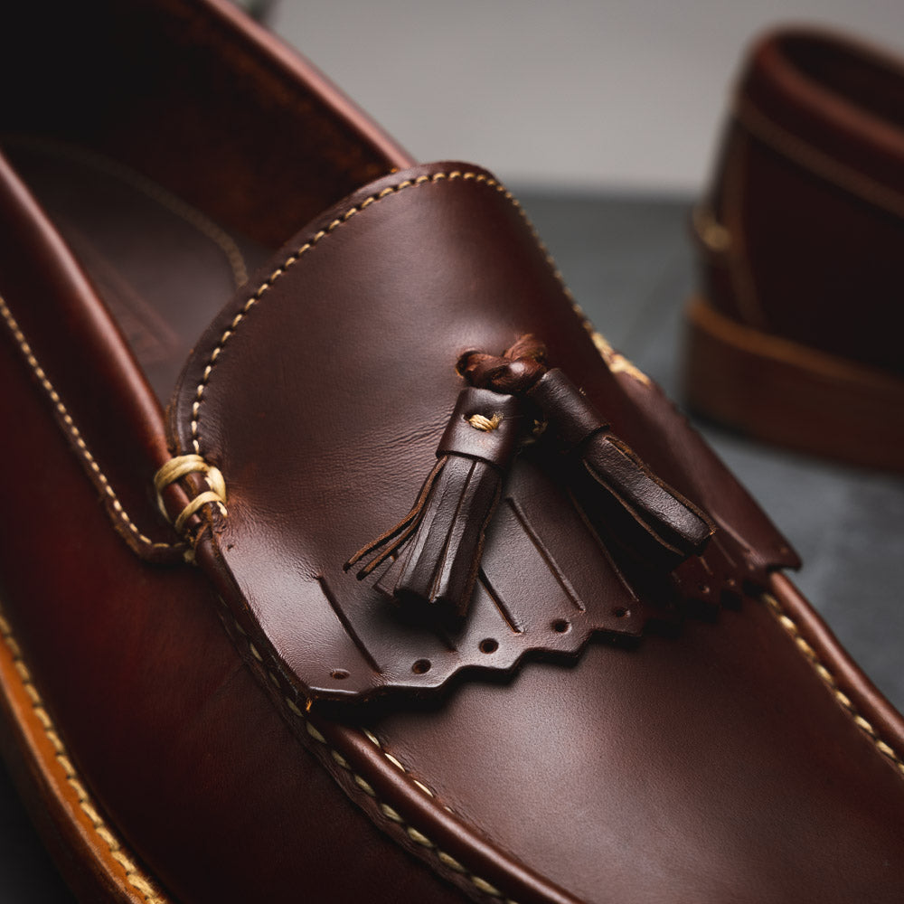 Handsewn Shoe Co. Tassel Kilt Loafer Dark Brown