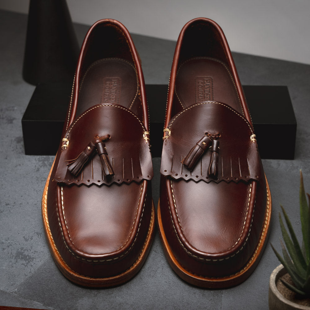 Handsewn Shoe Co. Tassel Kilt Loafer Dark Brown