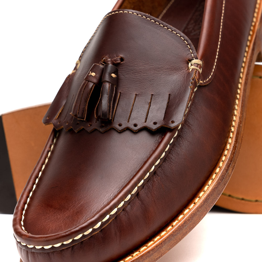 Handsewn Shoe Co. Tassel Kilt Loafer Dark Brown