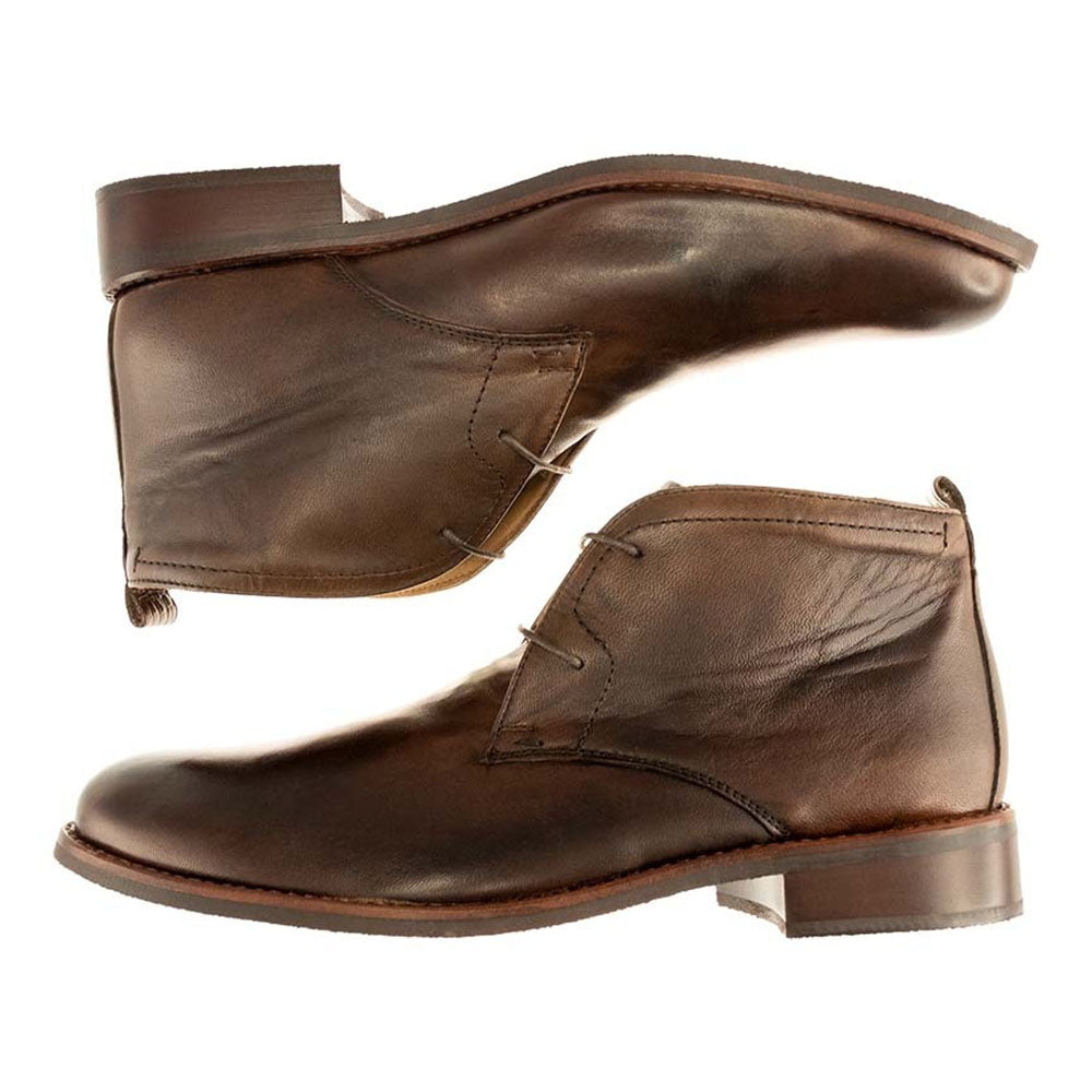 TB Phelps Bixby Sheepskin Chukka Boots Mahogany