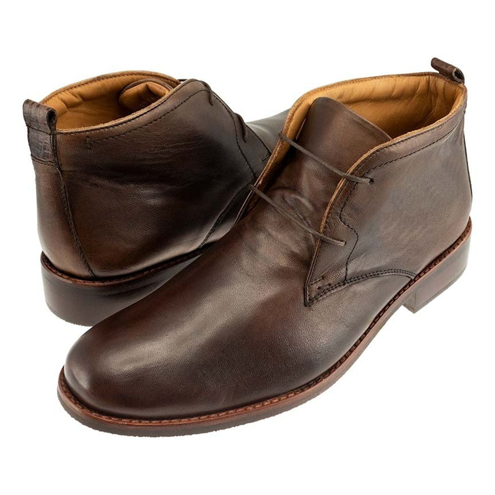 TB Phelps Bixby Sheepskin Chukka Boots Mahogany