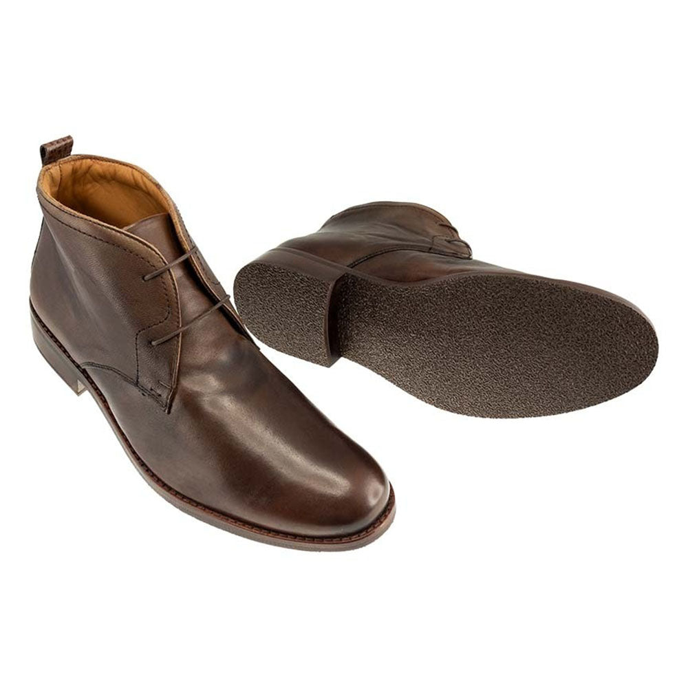 TB Phelps Bixby Sheepskin Chukka Boots Mahogany
