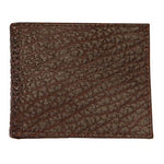 TB Phelps Bozeman Bison Leather Billfold Wallet Brown Tumbled