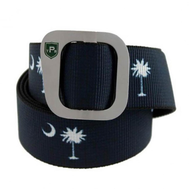 TB Phelps Brunswick Aluminum Slide Belt Tree Moon Navy