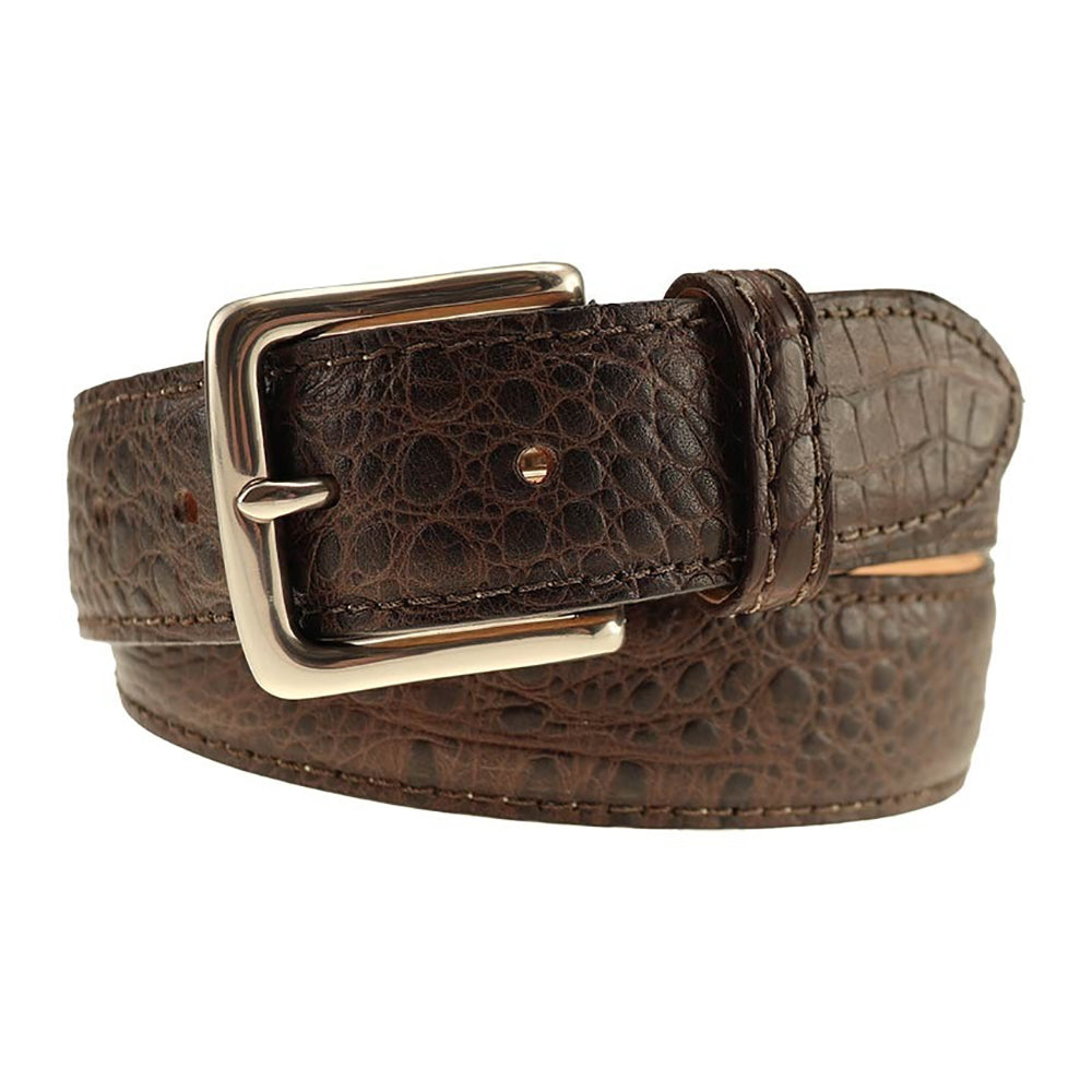 TB Phelps Colombia Croco Dress Belt Briar