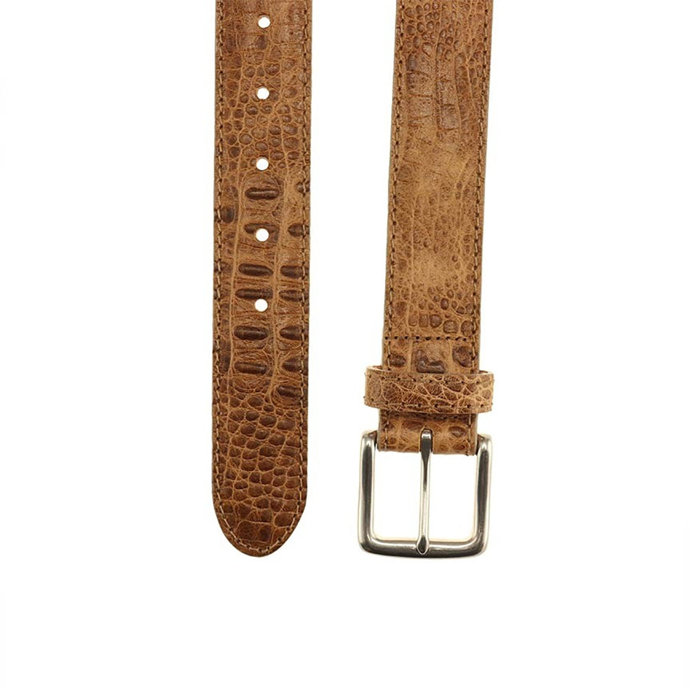 TB Phelps Colombia Croco Dress Belt Khaki