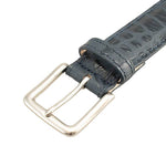 TB Phelps Colombia Croco Dress Belt Navy