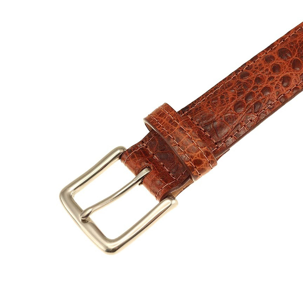 TB Phelps Colombia Croco Dress Belt Sport Rust