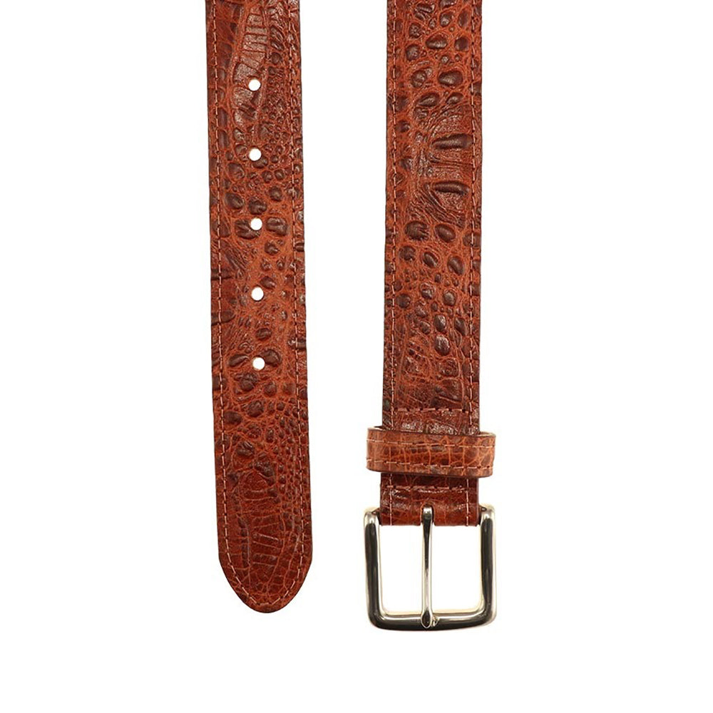 TB Phelps Colombia Croco Dress Belt Sport Rust