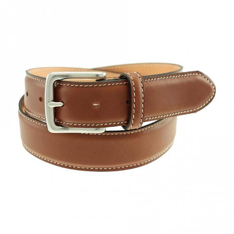 TB Phelps Colombia Leather Dress Belt Tan