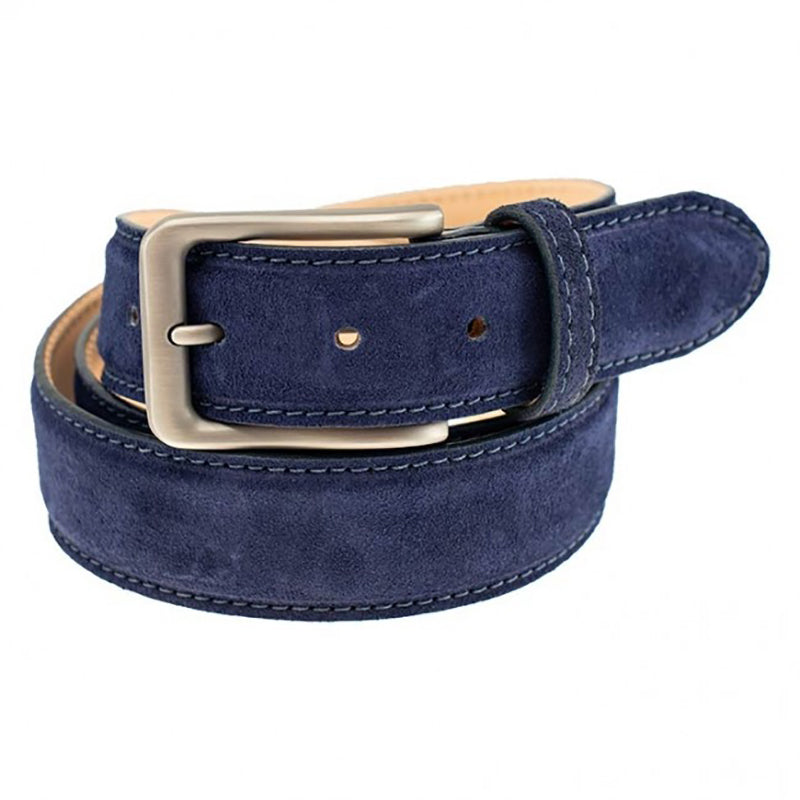 TB Phelps Dorset Suede Belt Navy