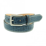 TB Phelps El Paso Croco Leather Belt Navy