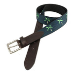 TB Phelps Fairfield Tab Belt Florida Palm Tree Navy