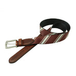 TB Phelps Hampton Web Tab Belt Repp Stripe 408SIMR
