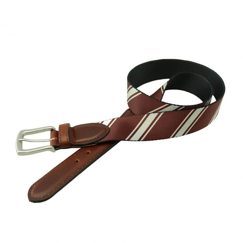 TB Phelps Hampton Web Tab Belt Repp Stripe 408SIMR