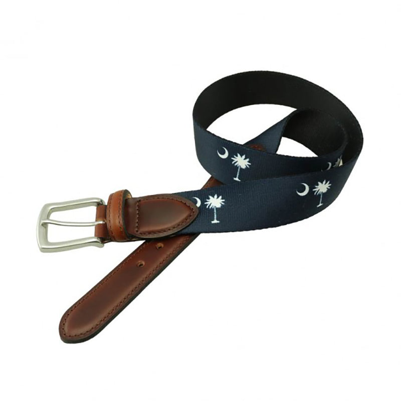 TB Phelps Hampton Web Tab Belt Tree Moon Navy