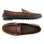 TB Phelps Key West Combo Penny Loafers Briar Waxy Sport Rust Croco