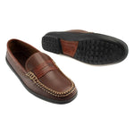 TB Phelps Key West Combo Penny Loafers Briar Waxy Sport Rust Croco