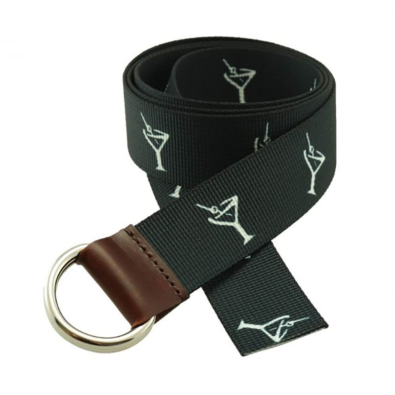 TB Phelps Largo D-Ring Web Belt Cocktail Navy