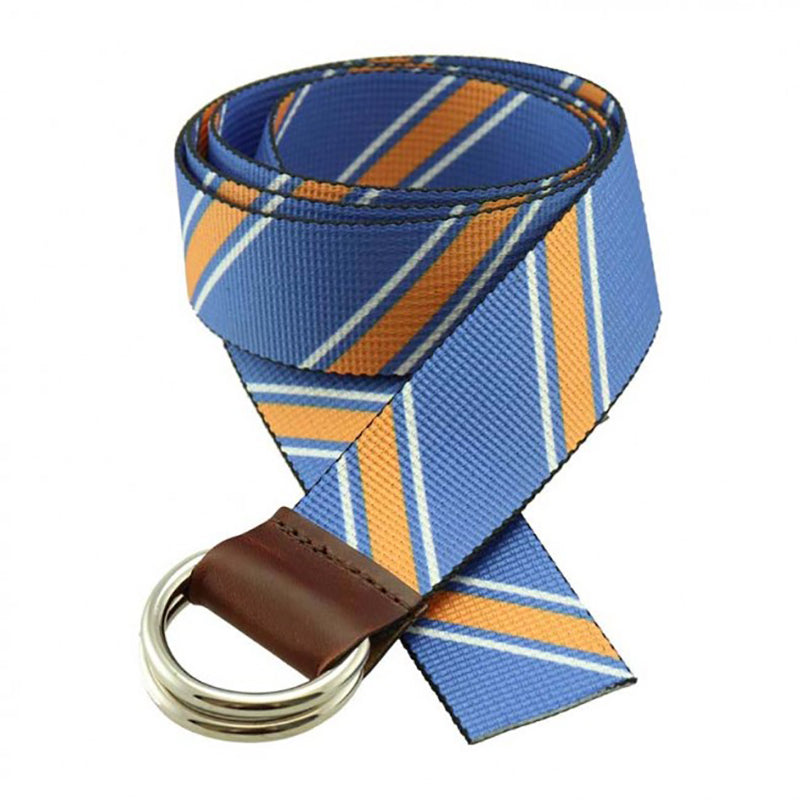 TB Phelps Largo D-Ring Web Belt Repp Stripe 408ORRY